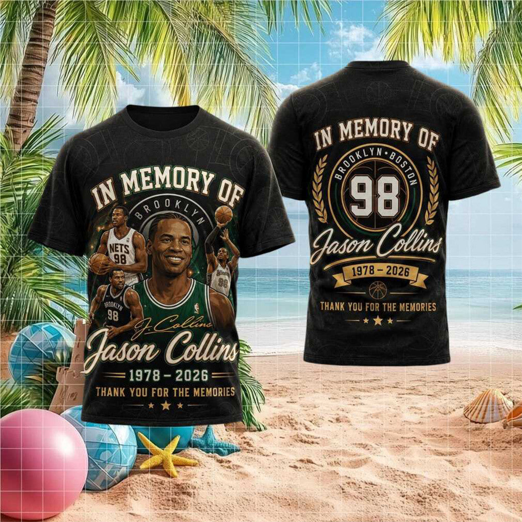 Jason Collins Brooklyn Legend Memorial Basketball Tribute Shirt RIP Jason Collins Merch 2026 - Merchluma