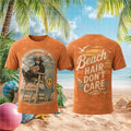Ghostface Vacation Mode T-Shirt Beach Hair Don't Care Shirt Beach Summer Gifts Ideas - Merchluma