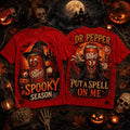 Dr Pepper Spooky Season Witch Hat Red T-Shirt Halloween Apparel Gift For Friends - Merchluma