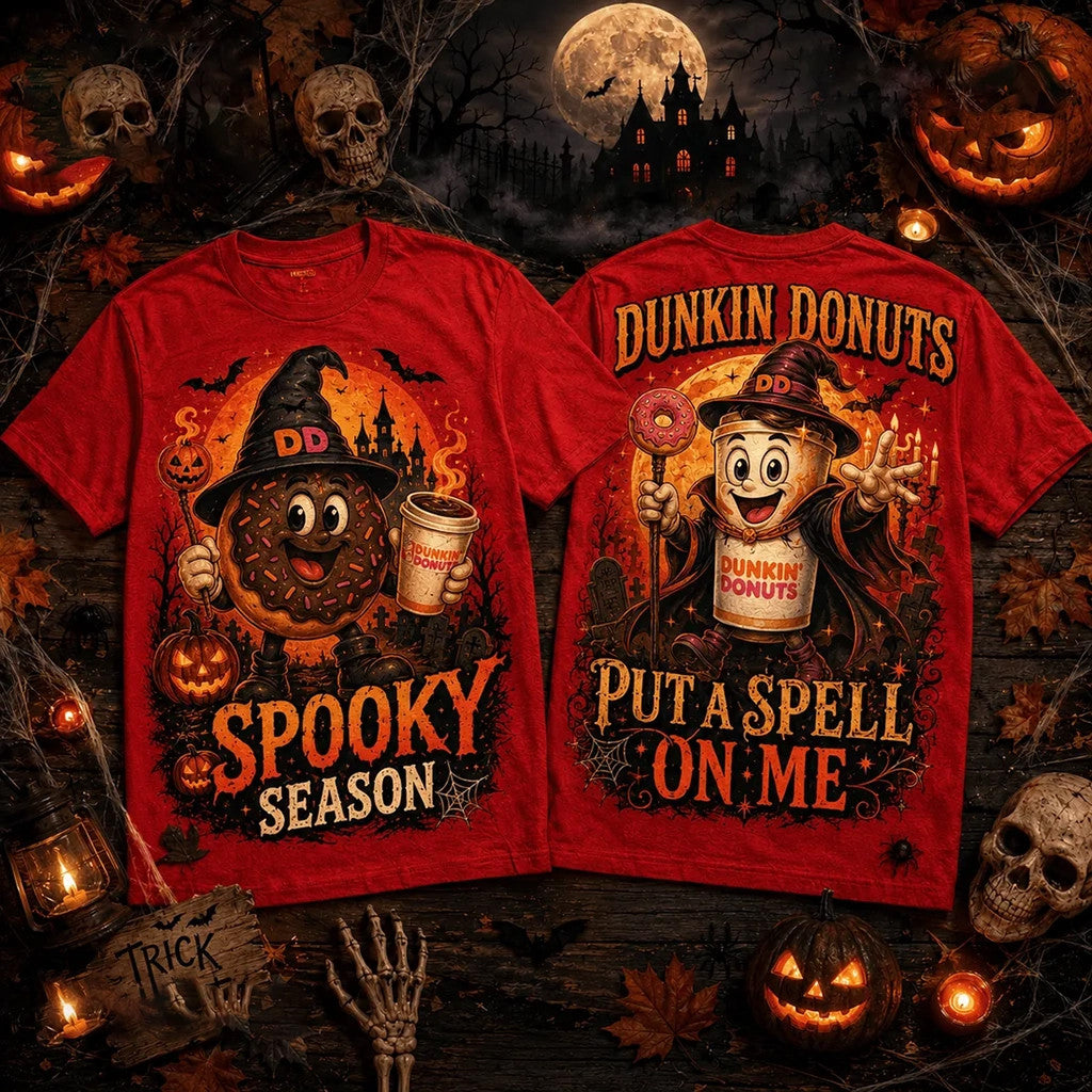 Dunkin Donuts Spooky Season T-Shirt Dunkin Donuts Merch Halloween Gifts For BFF - Merchluma