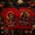 Grateful Dead Halloween Skull Roses Red T-Shirt Grateful Dead Merch Spooky Season Shirt For Fan - Merchluma