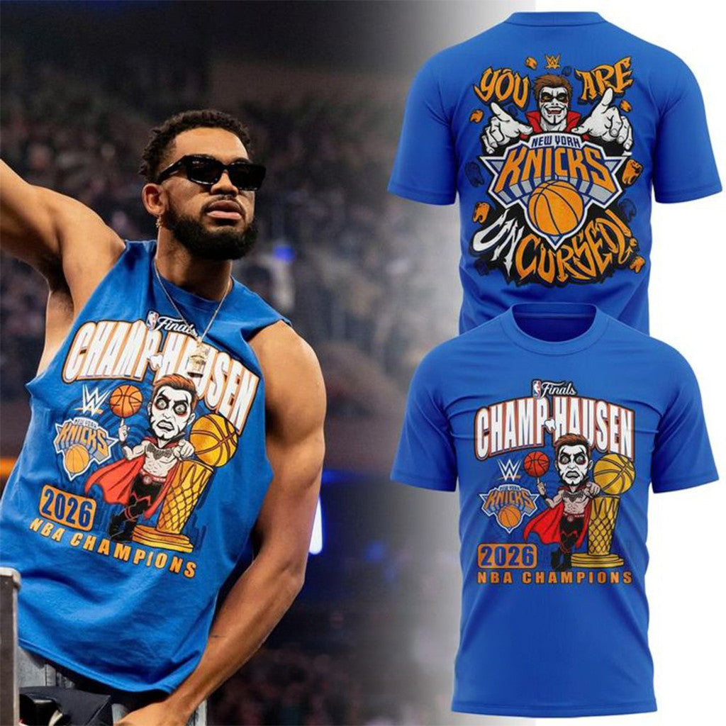 Danhausen X New York Knicks 2026 Finals Champions Shirt You Are Uncursed T-Shirt Fan Merch - Merchluma