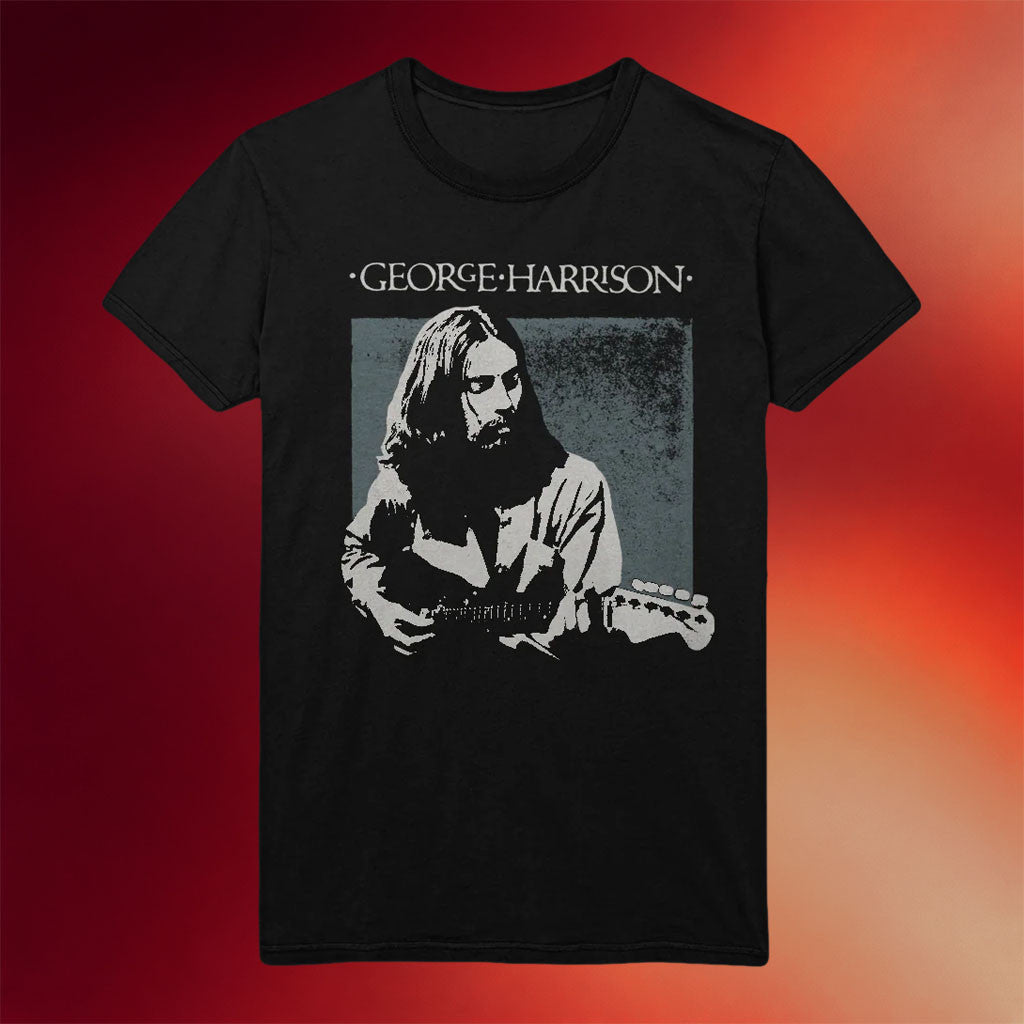 George Harrison Merch 2026 George Harrison Portrait T-Shirt Black Music Lover Gifts For Him - Merchluma
