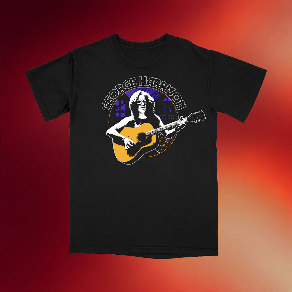 George Harrison Merch 2026 Living In The Material World Guitar T-Shirt Best Gifts For Fans - Merchluma