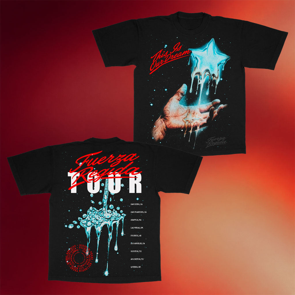 Fuerza Regida Merch 2026 In My Hands Black T-Shirt This Is Our Dream Tour Merch Fan Gifts - Merchluma