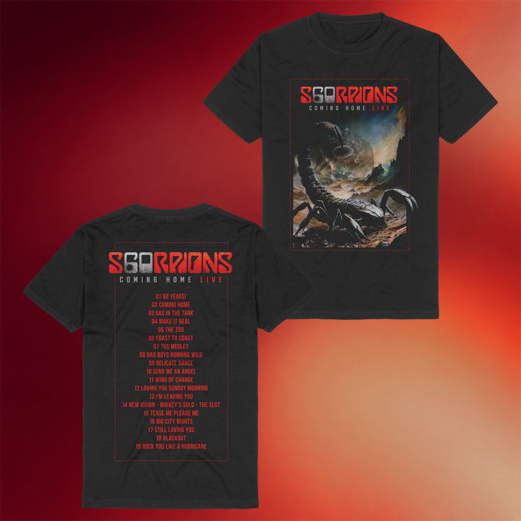 Scorpions Merch 2026 Coming Home Live Cover T-Shirt Best Gift For Rock Band Fans - Merchluma