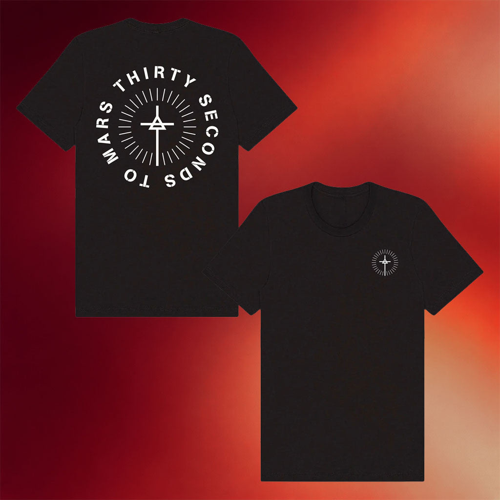 Thirty Seconds To Mars Merch 2026 Circular Triad T-Shirt Black Gift For Rock Band Fans - Merchluma