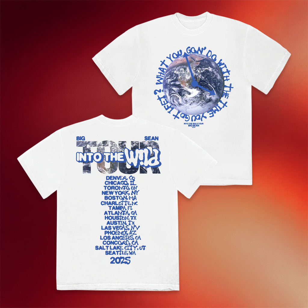 Big Sean Merch 2026 Into the Wild Tour T-Shirt White Presents For Hip Hop Lovers - Merchluma