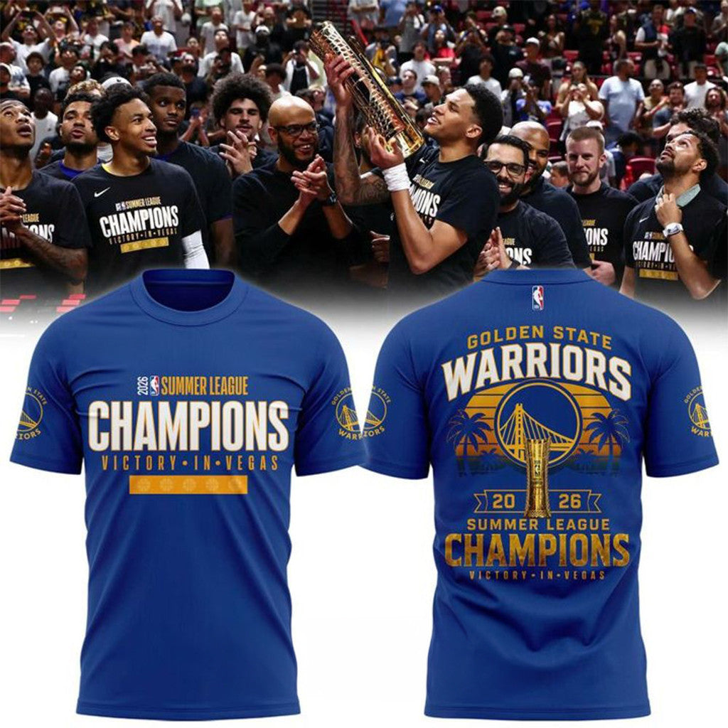 Golden State Warriors 2026 Summer League Champions Blue Shirt Warriors Merch Present For Fans - Merchluma