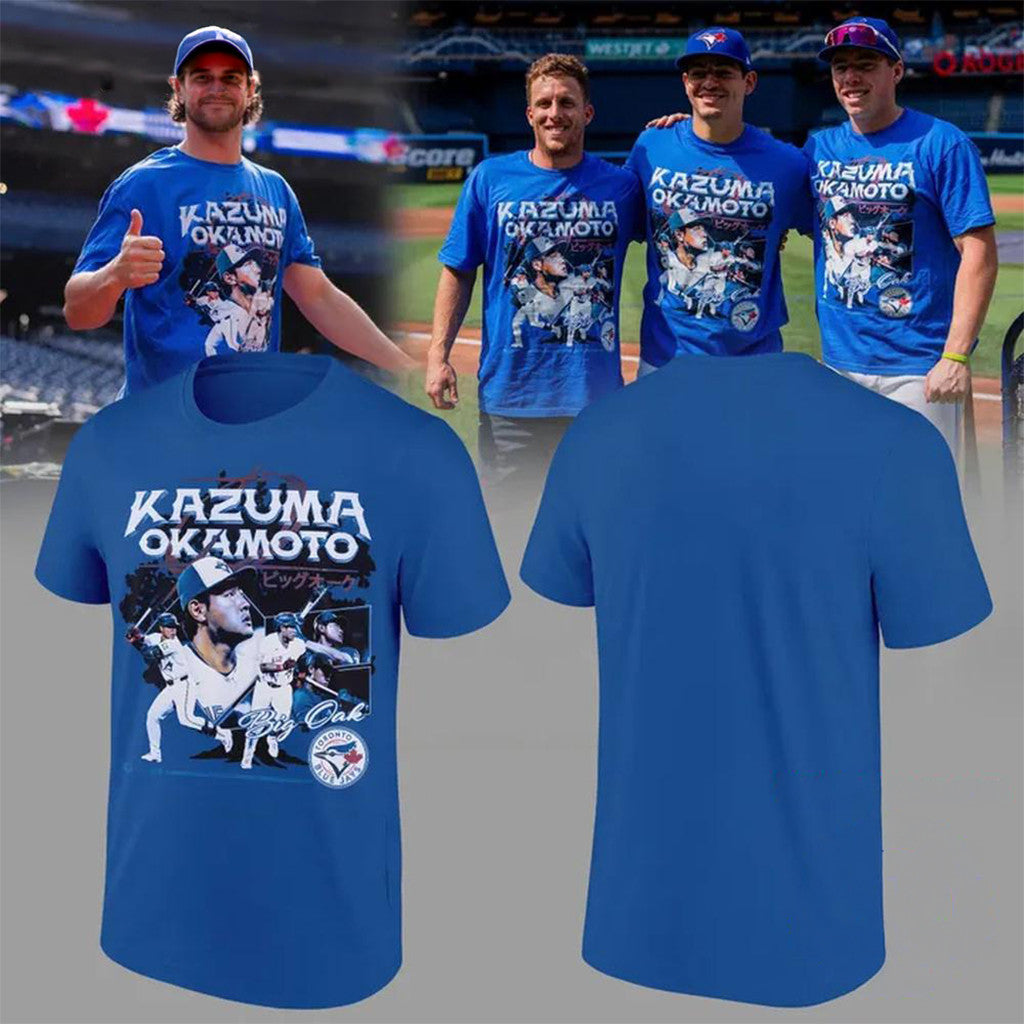 Kazuma Okamoto Toronto Blue Jays 2026 T-Shirt Kazuma Okamoto Merch Baseball Fan Gifts Ideas - Merchluma