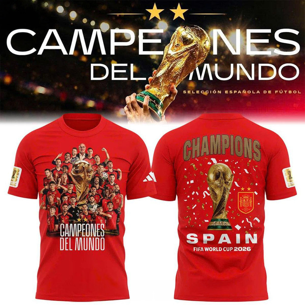 FIFA World Cup 2026 Spain Champions Viva Espana T-Shirt Spain World Champions Merch Fan Gifts - Merchluma