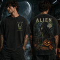 Alien Halloween Horror Pumpkin Wash T-Shirt 2026 Alien Movie Merch Trick Or Treat You're Next Shirt - Merchluma