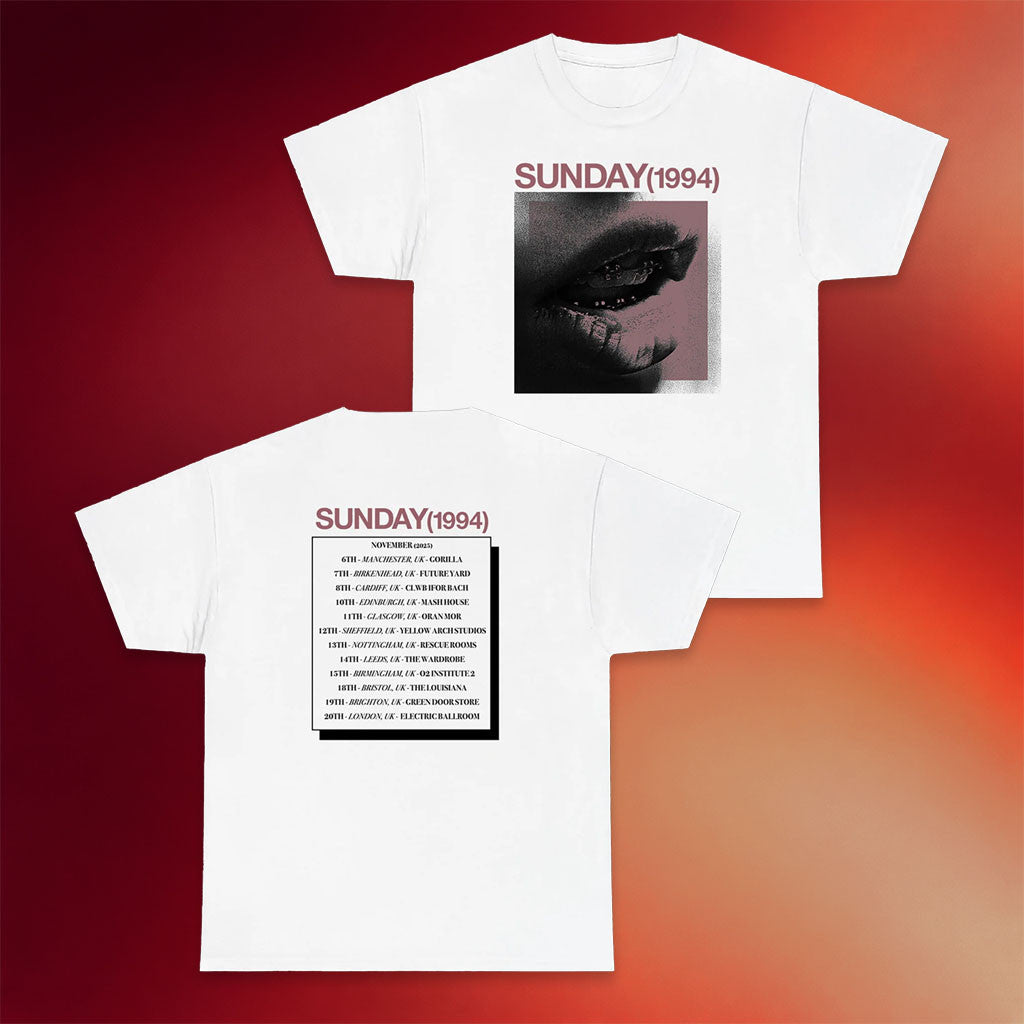 Sunday 1994 Merch 2026 UK Tour T-Shirt White Sunday 1994 Band Shirt Gift For Pop Lovers - Merchluma