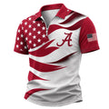Alabama Crimson Tide Freedom Wave Zipper Polo Shirt 2026 Alabama Crimson Tide Merch Fan Gifts - Merchluma