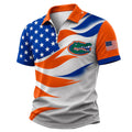 Florida Gators Freedom Wave Zipper Polo Shirt 2026 Florida Gators Merch Birthday Ideas For Him - Merchluma