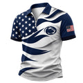 Penn State Nittany Lions Freedom Wave Zipper Polo Shirt 2026 American Flag Nittany Lions Merch - Merchluma
