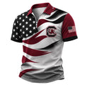 South Carolina Gamecocks Freedom Wave Zipper Polo Shirt 2026 Gamecocks Merch Gift For Dad - Merchluma