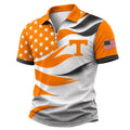 Tennessee Volunteers Freedom Wave Zipper Polo Shirt 2026 Volunteers Merch Patriotic Gift Ideas - Merchluma