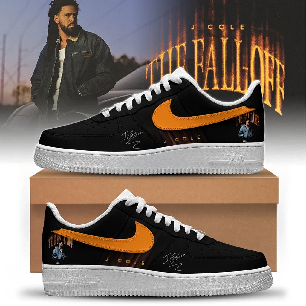 J Cole The Fall Off 2026 Black Shoes Sneakers J Cole Tour Merch Gift For Dudes - Merchluma