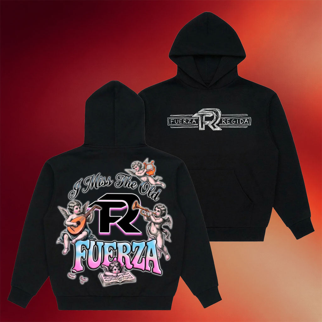 Fuerza Regida Merch 2026 Old Fuerza Hoodie Black Music Related Gifts For Guys - Merchluma