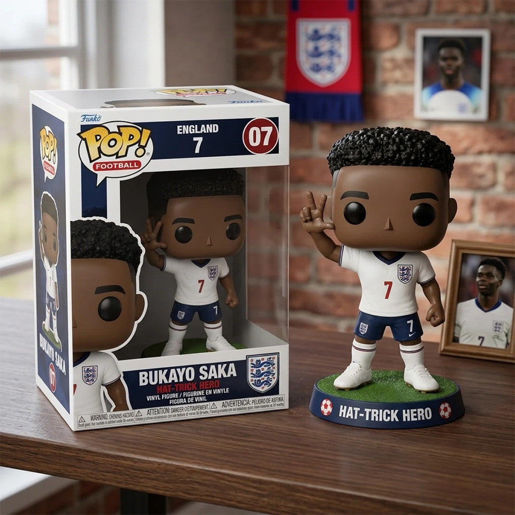 Bukayo Saka Hat Trick Hero England World Cup 2026 Funko Pop Bukayo Saka Merch Football Fan Gift - Merchluma