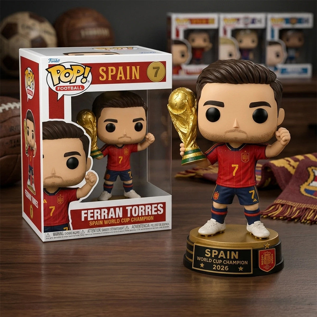 Ferran Torres Spain World Cup Champions 2026 Funko Pop #7 Spain World Champions Merch Fan Gifts - Merchluma