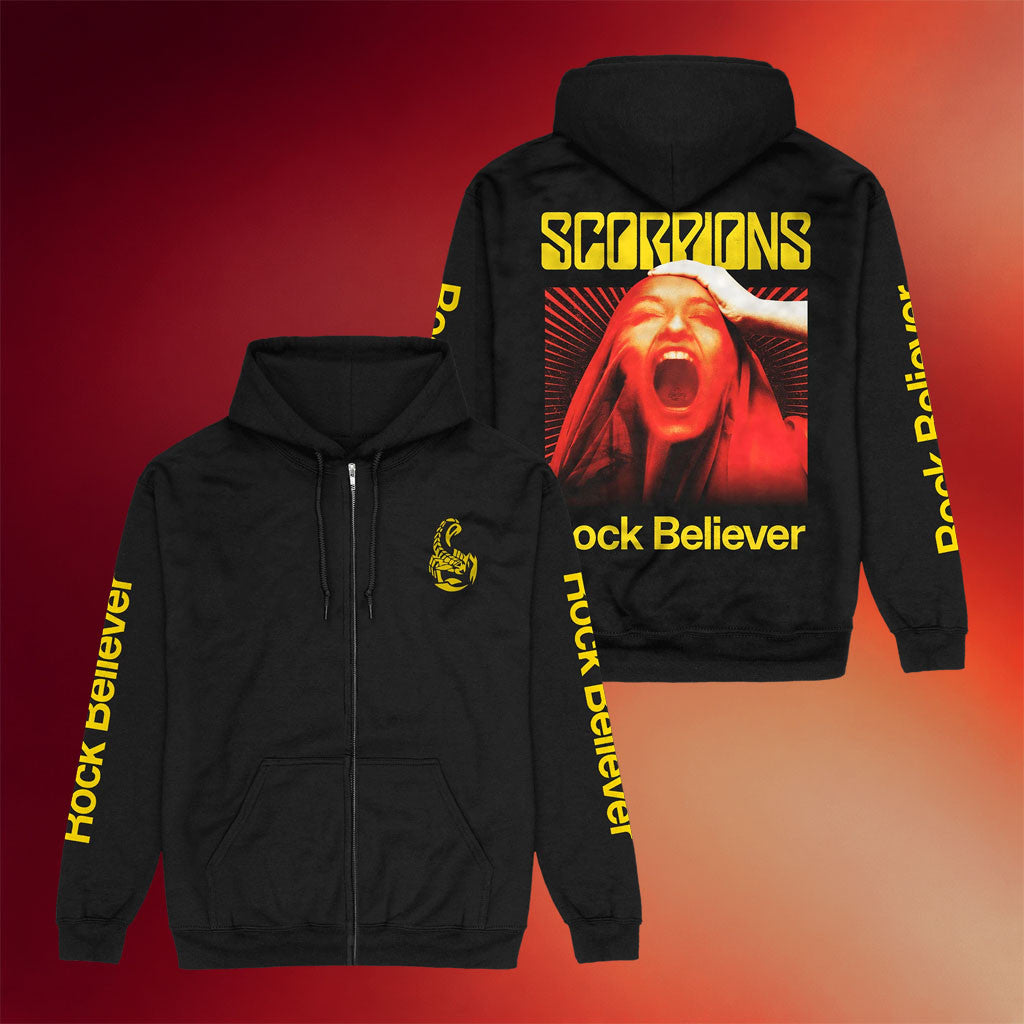 Scorpions Merch 2026 Rock Believer Zip Hoodie Gift Ideas For Rock Music Lovers - Merchluma