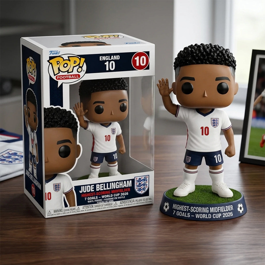 Jude Bellingham Highest Scoring Midfielder Funko Pop 7 Goals England World Cup 2026 Merch - Merchluma