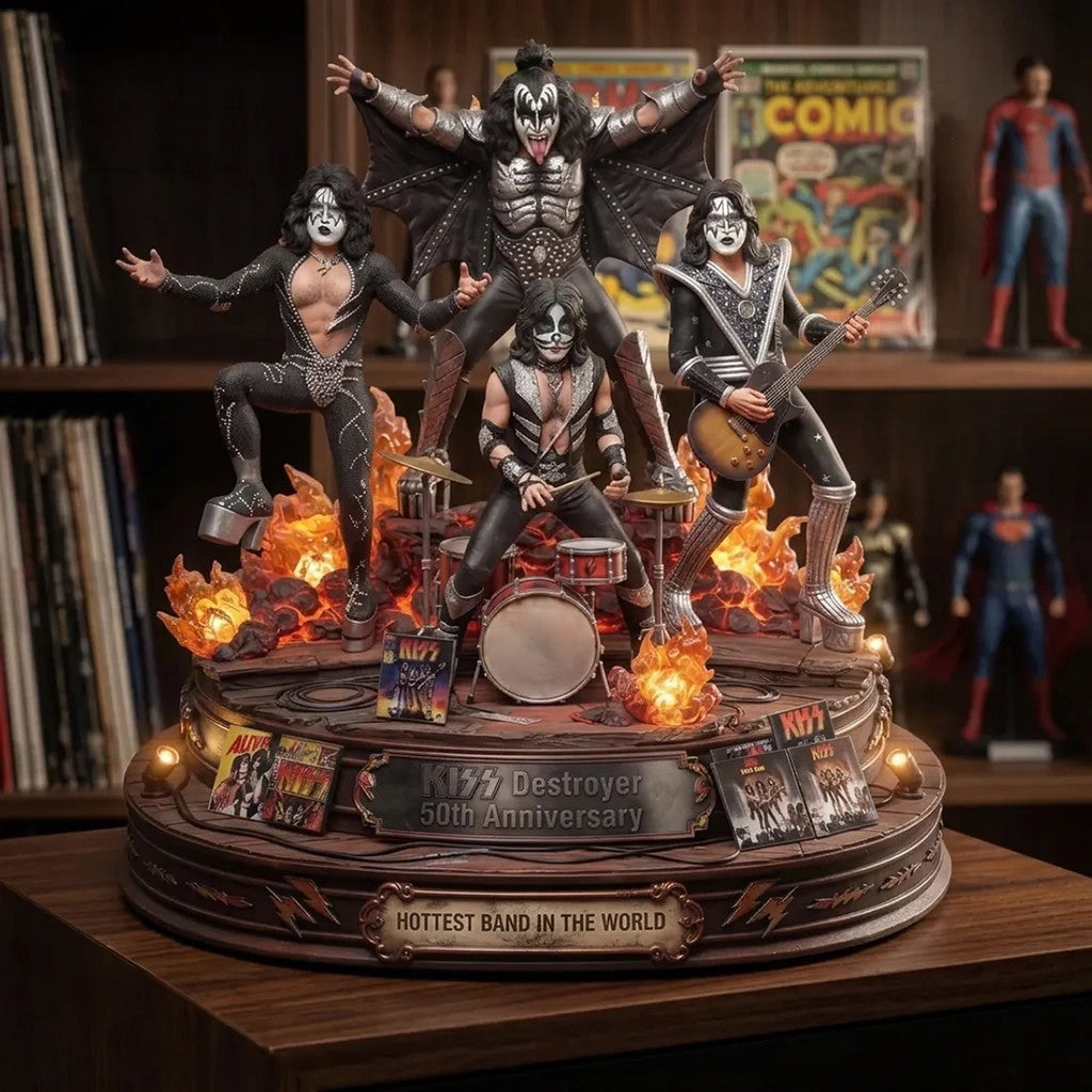 KISS Destroyer 50th Anniversary Acrylic Plaque Hottest Band In The World KISS Merch Fan Gifts - Merchluma