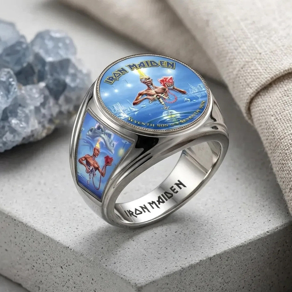 Iron Maiden Seventh Son Of A Seventh Son Ring 2026 Iron Maiden Merch Present For Stepdad - Merchluma