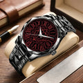 In Flames Black Alloy Roman Numeral Quartz Watch 2026 In Flames Band Merch Gift For Dad - Merchluma