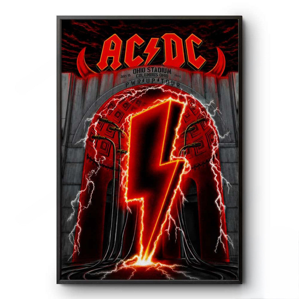 AC DC PWR UP Tour 2026 Ohio Stadium Poster AC DC Concert Merch Wall Art Decor Gift For Rock Fan - Merchluma