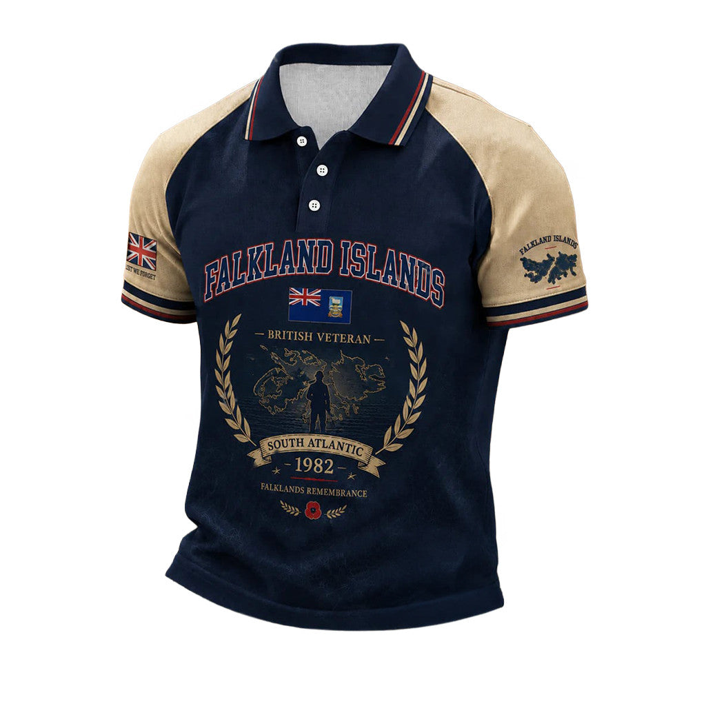 Falkland Islands British Veteran Polo Shirt Falkland Remembrance Apparel Gift For Patriots - Merchluma