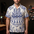 Ghostbusters Toile De Jouy Blue Hawaiian Shirt 2026 Ghostbusters Merch Gift For Husband - Merchluma
