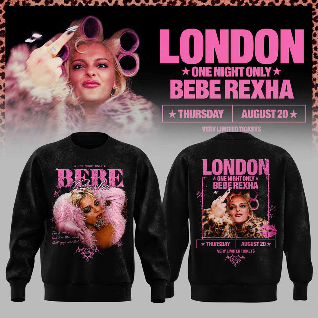 Bebe Rexha UK Tour At London 2026 Sweatshirt Bebe Rexha Merch Best Gift For Music Lovers - Merchluma