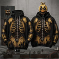 Five Nights At Freddy's Chica Mechanical Skeleton Hoodie Best Gifts For Horror Lovers - Merchluma