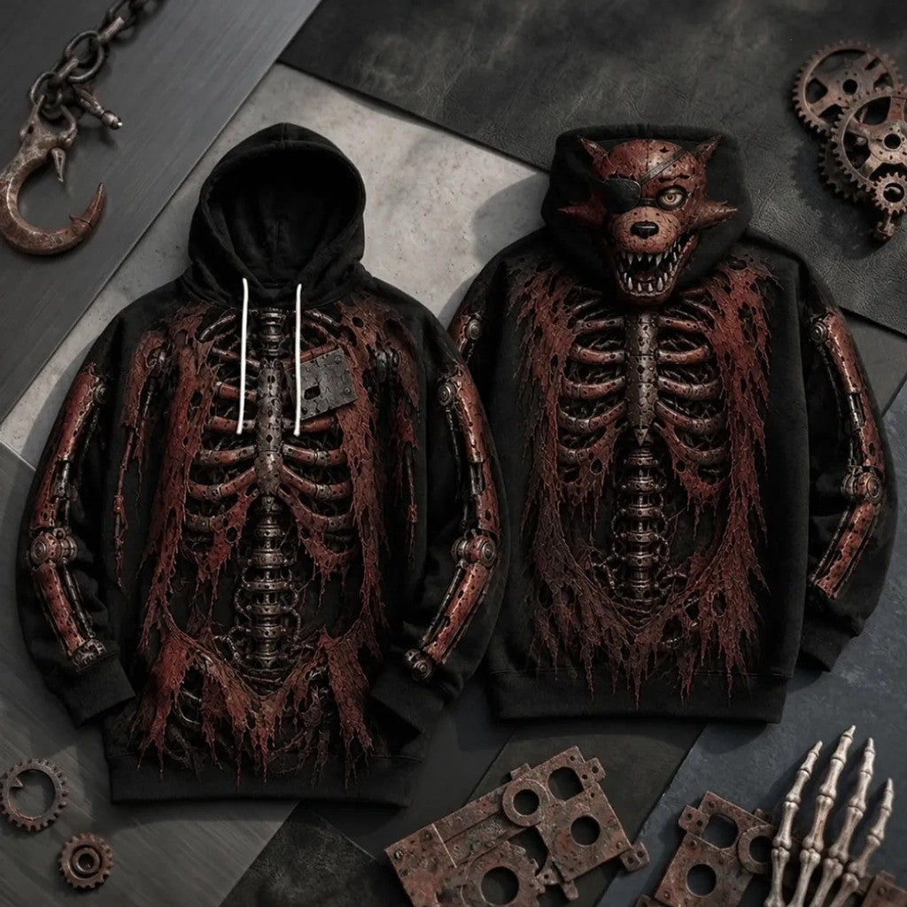Five Nights At Freddy's Mechanical Skeleton Costume Hoodie FNAF Merch Gift For Halloween - Merchluma