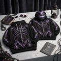 Five Nights At Freddy's Purple Mechanical Skeleton Hoodie Best Gift For Horror Fans - Merchluma