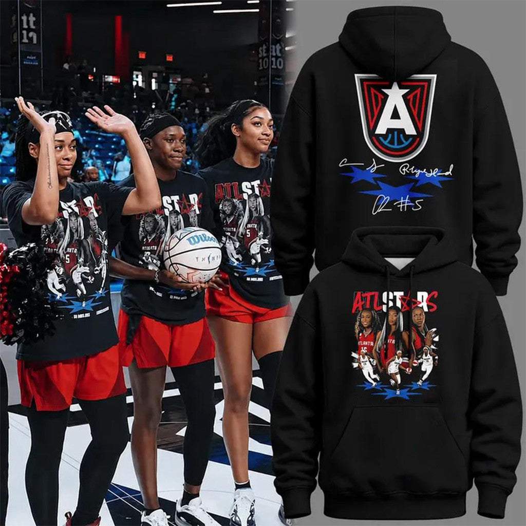 Atlanta Dream All-Stars 2026 Signatures Allisha Gray Angel Reese Rhyne Howard Hoodie Fan Merch - Merchluma