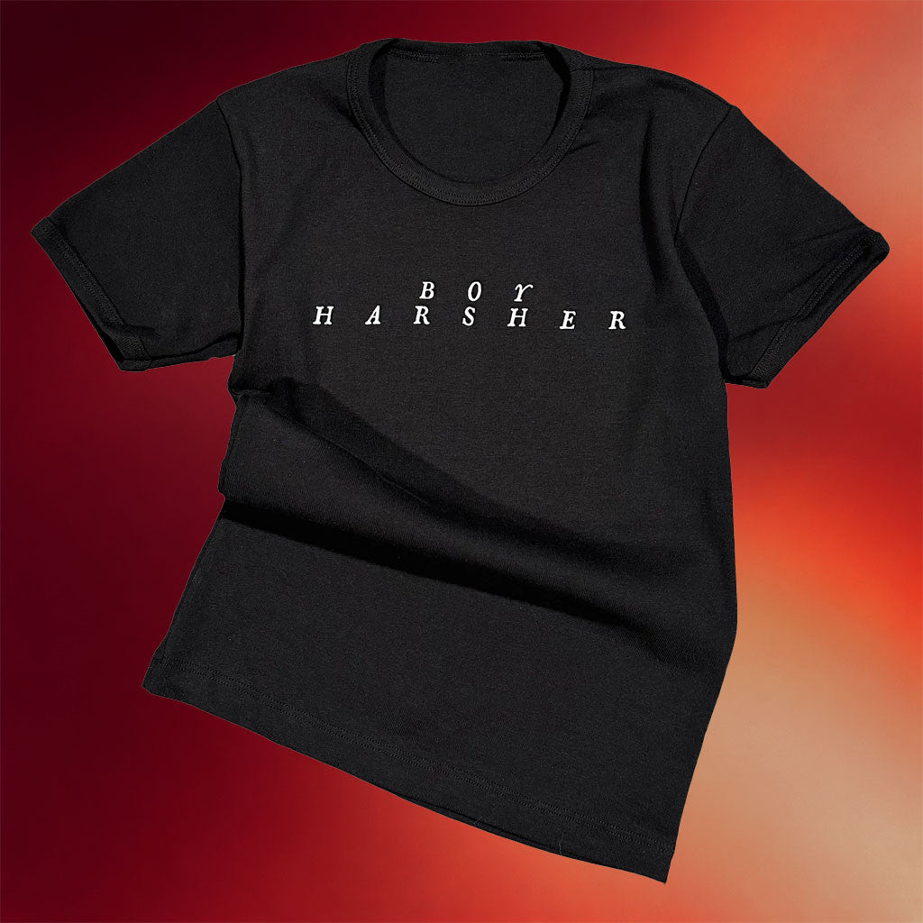 Boy Harsher Merch 2026 BH Logo Baby Tee Black Birthday Present For Sisters - Merchluma