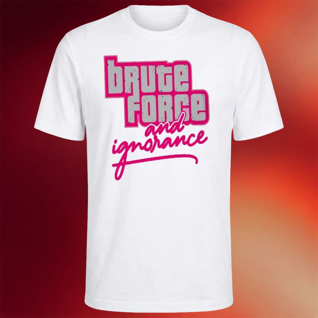 The Fat Electrician Merch 2026 The Fat Electrician Brute Force And Ignorance T-Shirt White - Merchluma