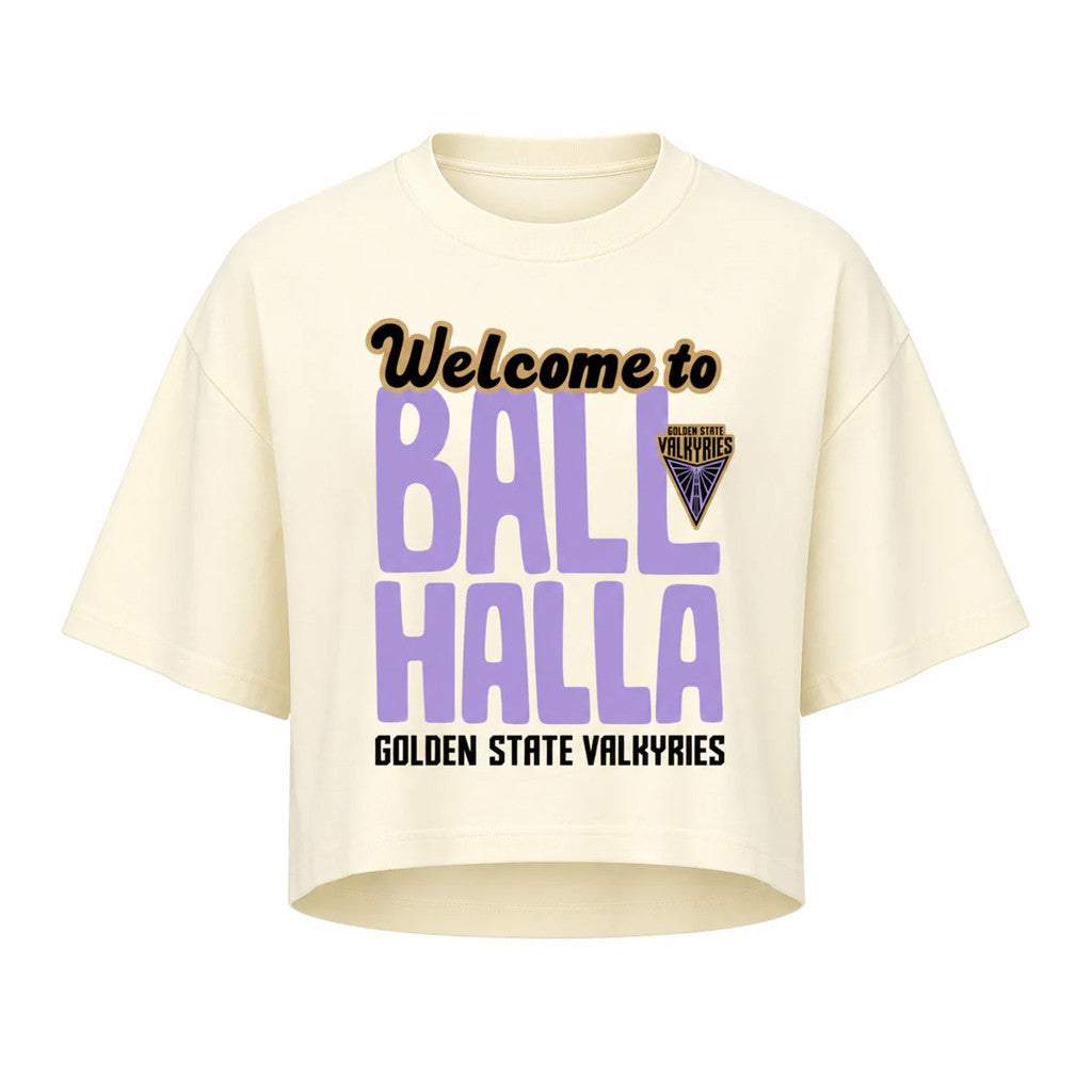 Golden State Valkyries Merch 2026 Welcome To Ballhalla Crop Top Basketball Fan Shirt Women's - Merchluma