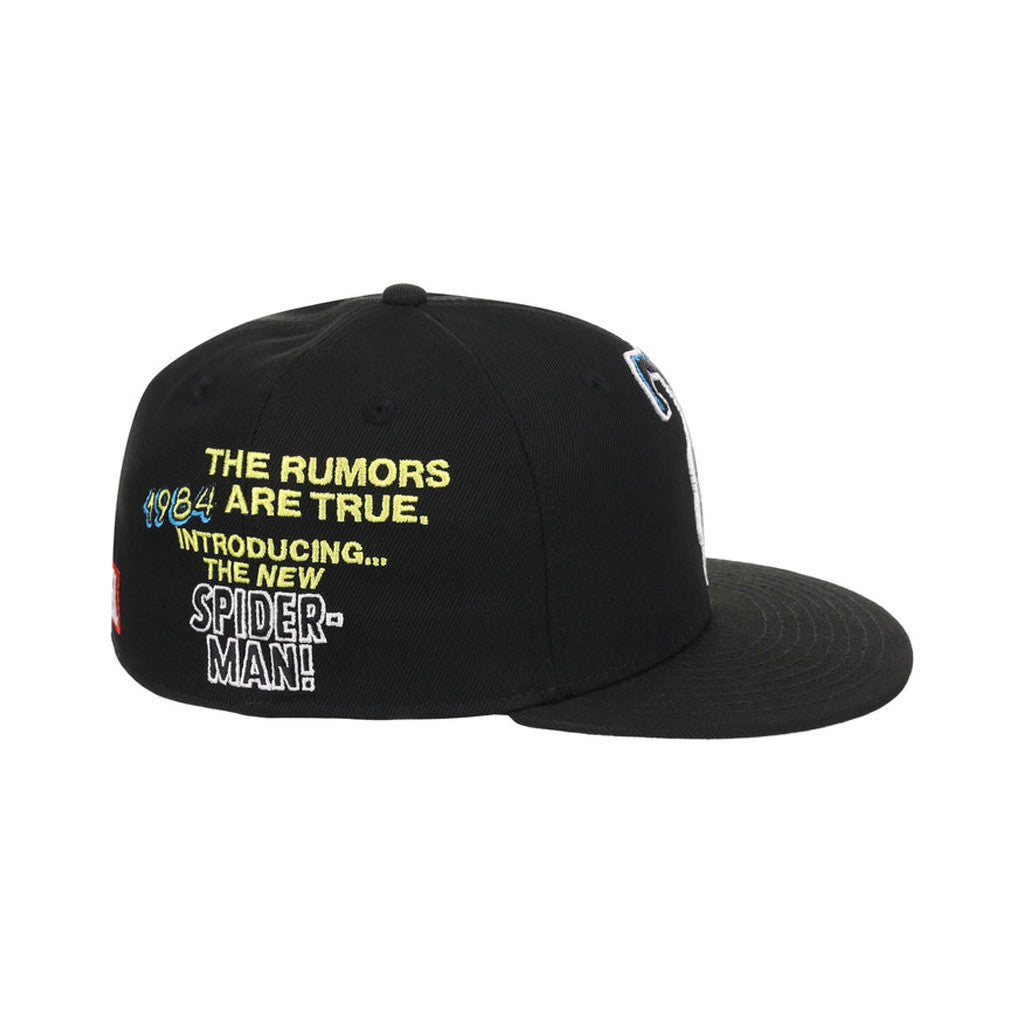 Lids Hat Drop The Spider-Man Evolution Collection Merch 1984 Introducing Hat Embroidered Black - Merchluma