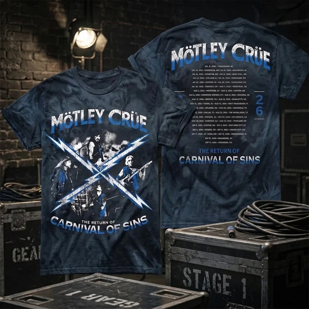 Motley Crue 2026 The Return Of Carnival Of Sins Shirt Motley Crue Merch Gift For Fans - Merchluma