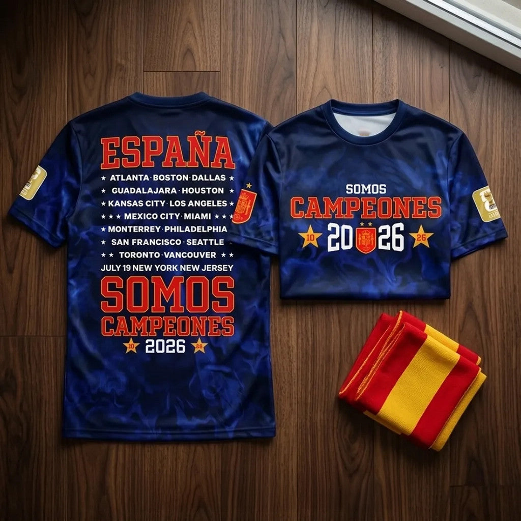 Spain National Team 2026 Merch Spain FIFA Champions T-Shirt Unique Gifts For Fans - Merchluma