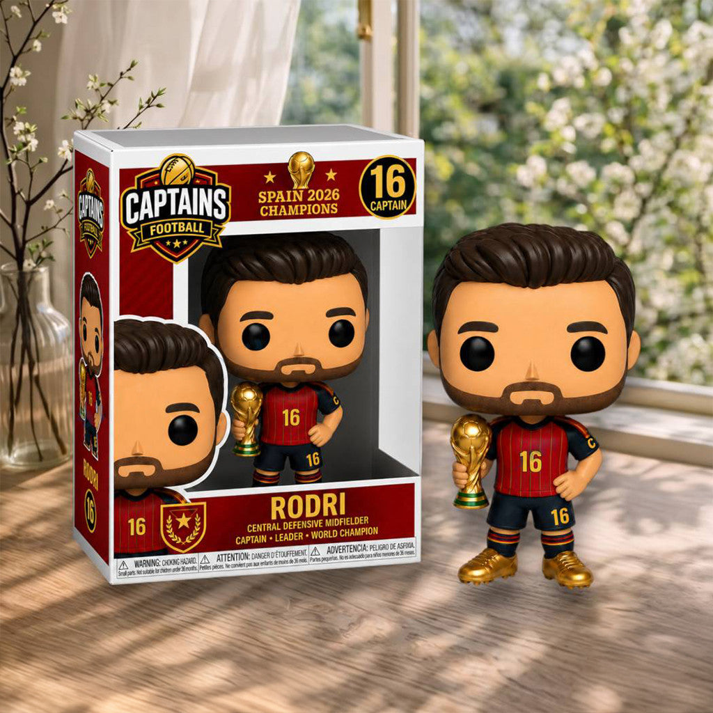 Spain Captain Rodri 2026 World Champions Funko Pop Spain Soccer Merch Gift Ideas - Merchluma