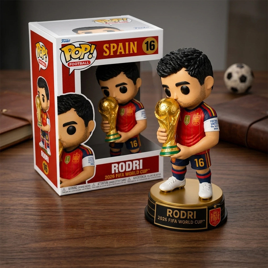 Rodri Spain World Cup 2026 Champions Funko Pop Spain Soccer Merch Gifts - Merchluma