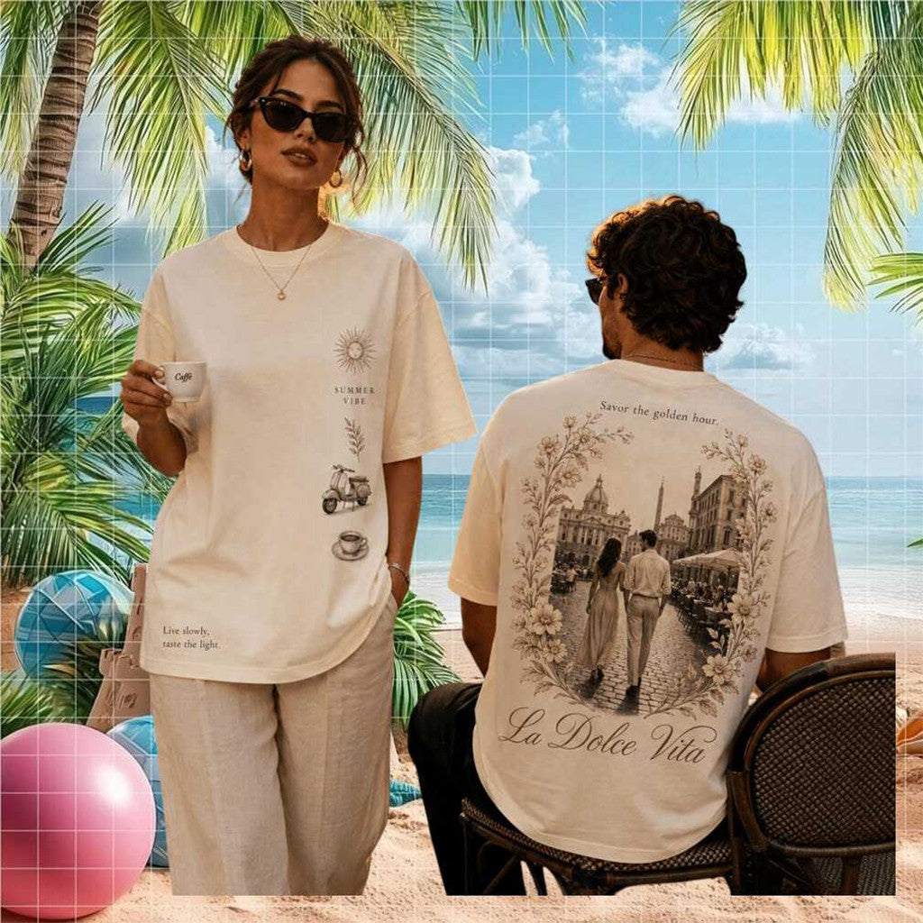 La Dolce Vita Summer Vibe Italian Vacation Aesthetic Travel Shirt Gifts For Friends - Merchluma