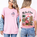 My Give A Damn Is Broken Flamingo Shirt Funny Beach Sarcastic Retirement T-Shirt Mom Gifts - Merchluma