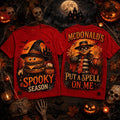 McDonald's Halloween Witch Burger Spooky Season Red T-Shirt Gifts For Friends - Merchluma